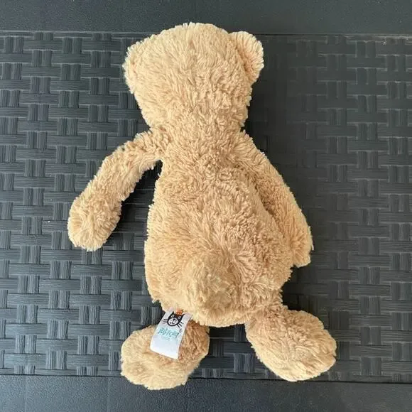 Jellycat Bashful Teddy Bear Plush Stuffed Animal 12" Brown Plastic Beads in Butt - Picture 6 of 11